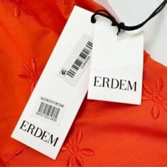 NWT Erdem Zelda Broderie Anglaise Clementine Poplin Midi Dress US Size 2 - Picture 14 of 16